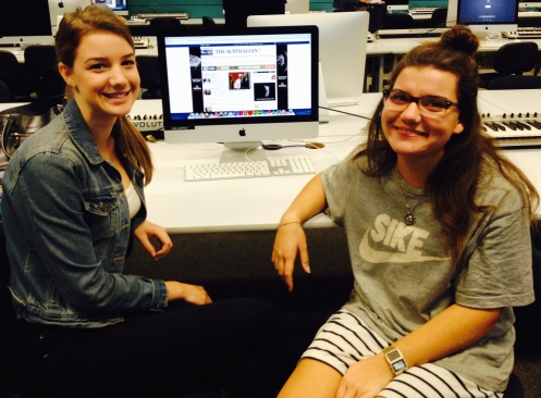 Sally (Left) and Ellen (Right),   Ready to Discuss The Issues of Online Journalism and the Quality of News